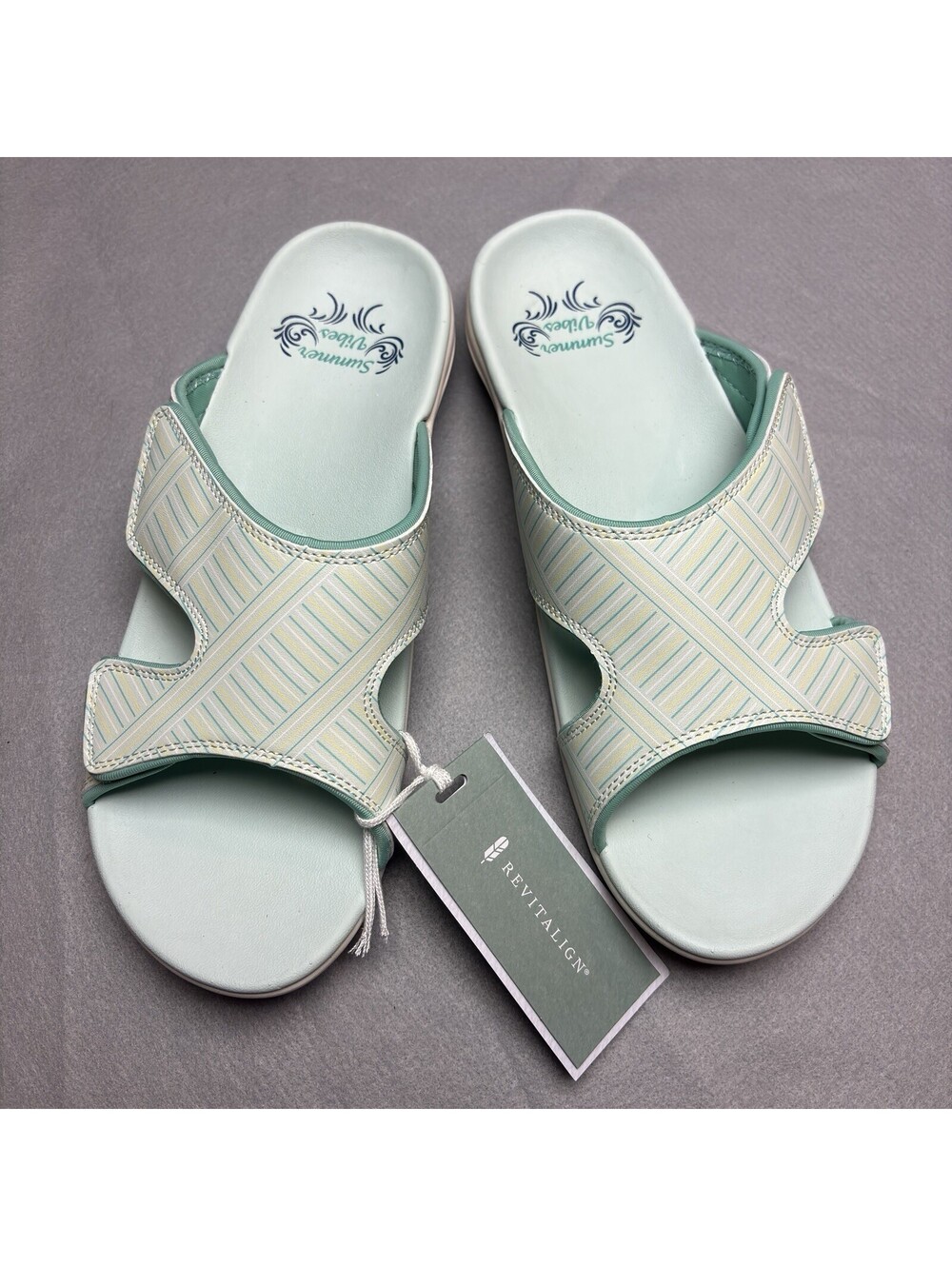 Revitalign Kholo Slide Sandal Turquoise, US 12 B